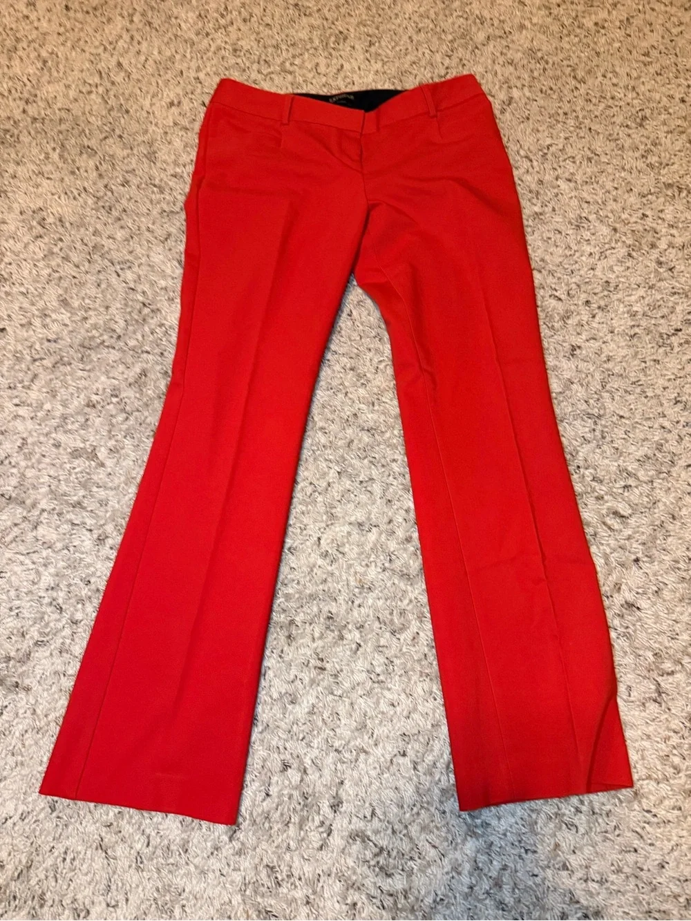 Express Columnist Mid Rise Red Pants 10R - Picture 4 of 9